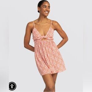 NWT ROXY Evening Glow Front Twist Mini Dress